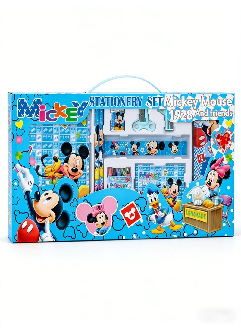 Disney 16-piece student stationery set, school supplies gift box set, suitable for primary school students, including pencils, erasers, pencil sharpeners-pencil cases-colored crayons-notebooks, etc. Birthday gift for back-to-school season - Image 3